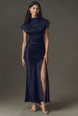 anthropologie blue silk dress Anthropologie blue silk dress by Leifsdotir size 10