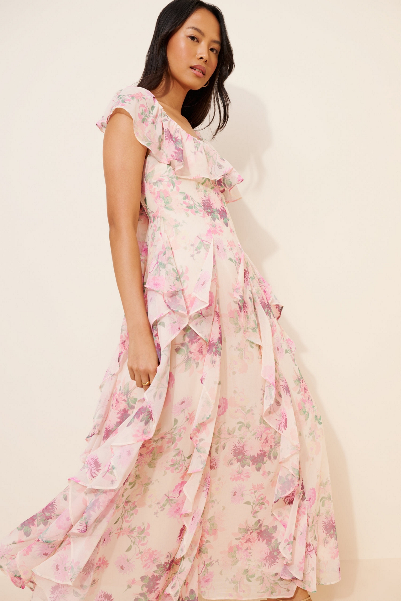 BHLDN Chiffon Maxi Dress