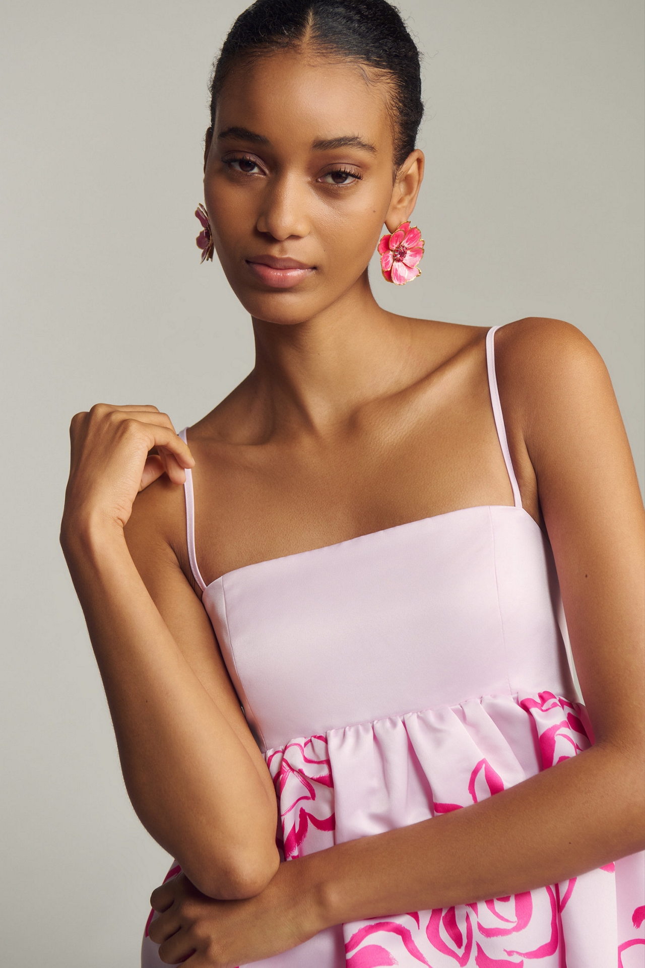 Square Neck Babydoll Mini Dress