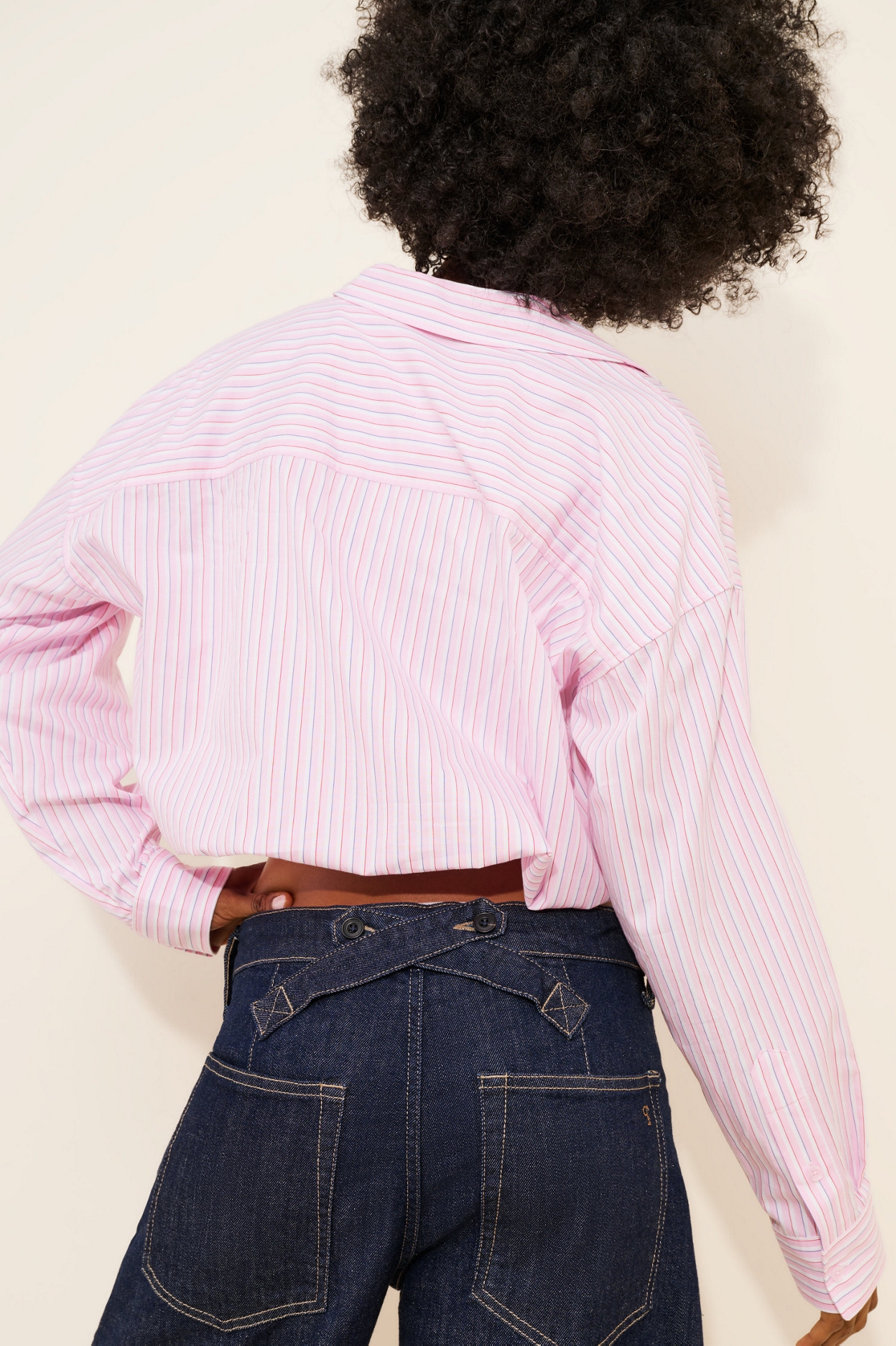 Good American Poplin Bubble Shirt
