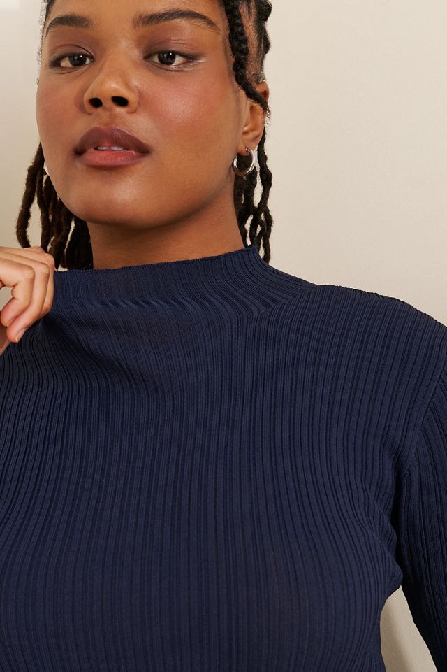 Eloquii Sleek Funnel Neck Elbow Sweater #2