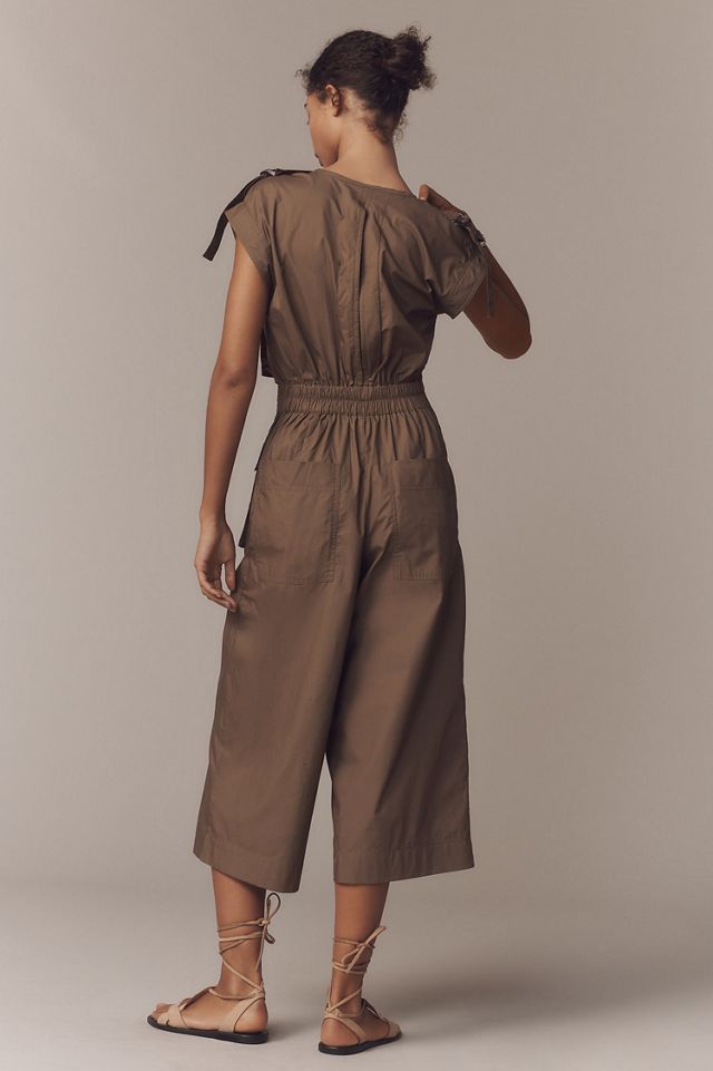 Cropped Safari Jumpsuit | Anthropologie