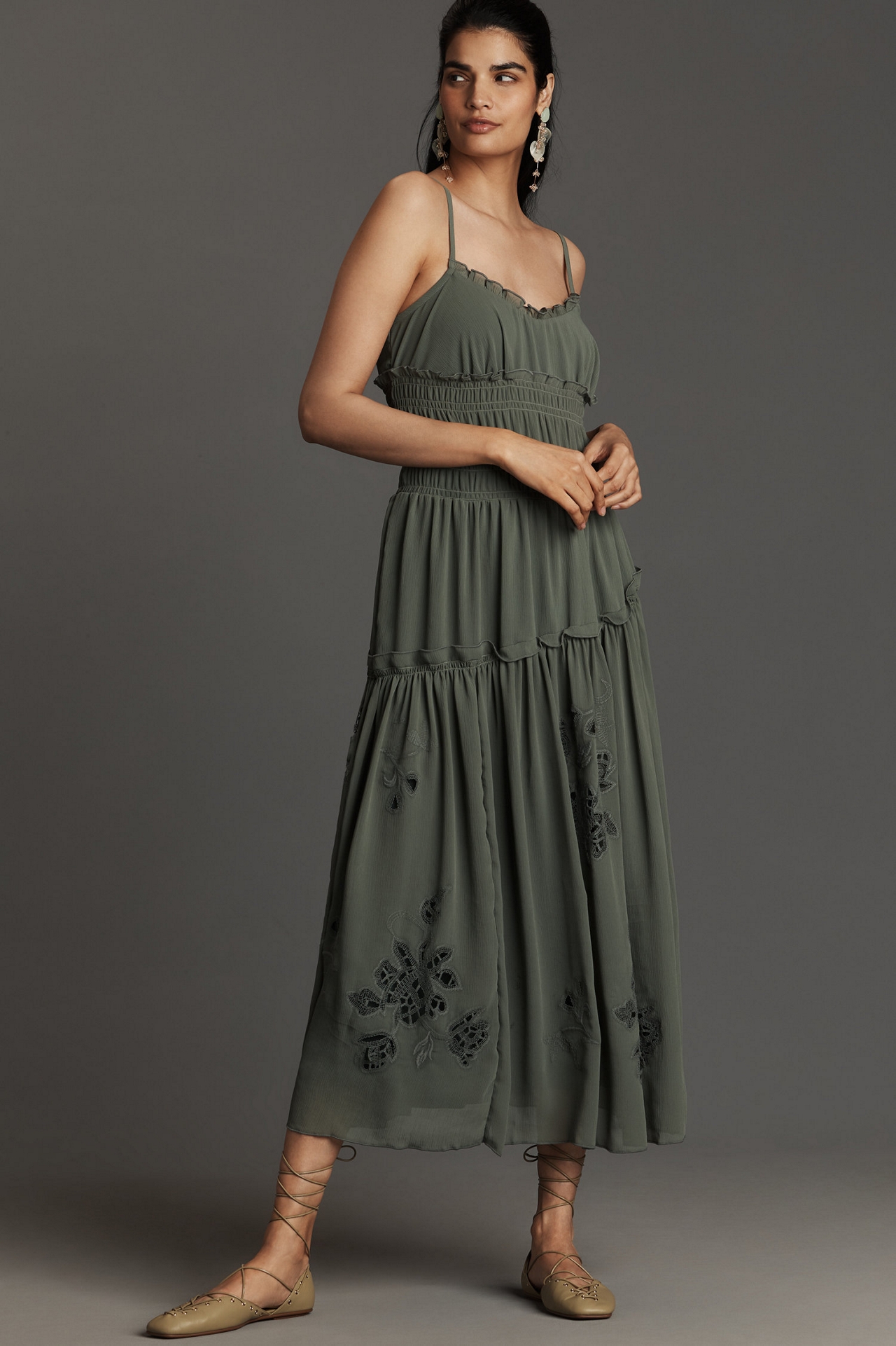 Sleeveless Asymmetric Midi Dress