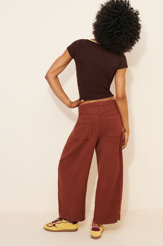 Pilcro The Izzie Relaxed Pull-On Barrel Pants: Jacquard Edition