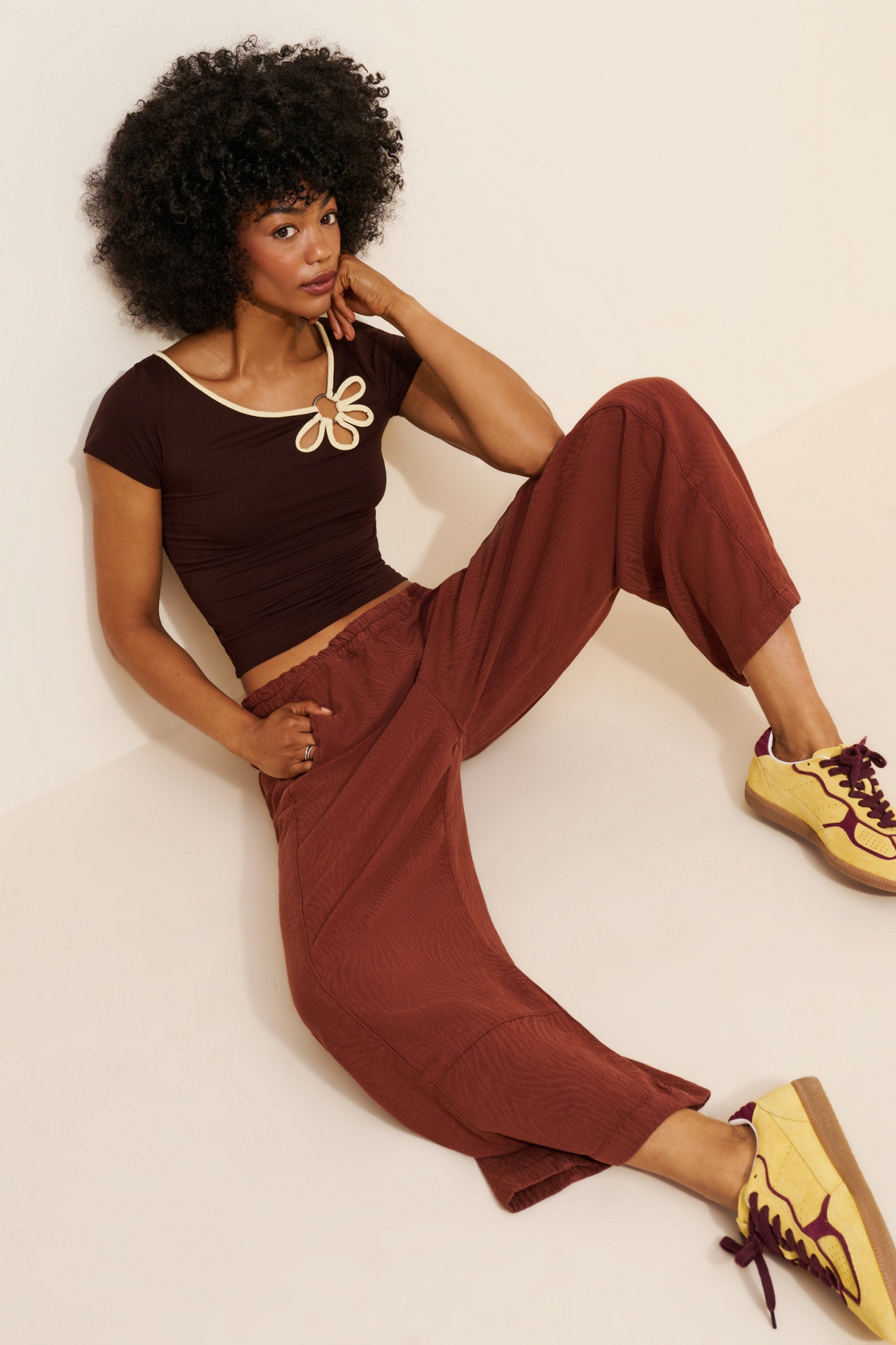 Pilcro The Izzie Relaxed Pull-On Barrel Pants: Jacquard Edition