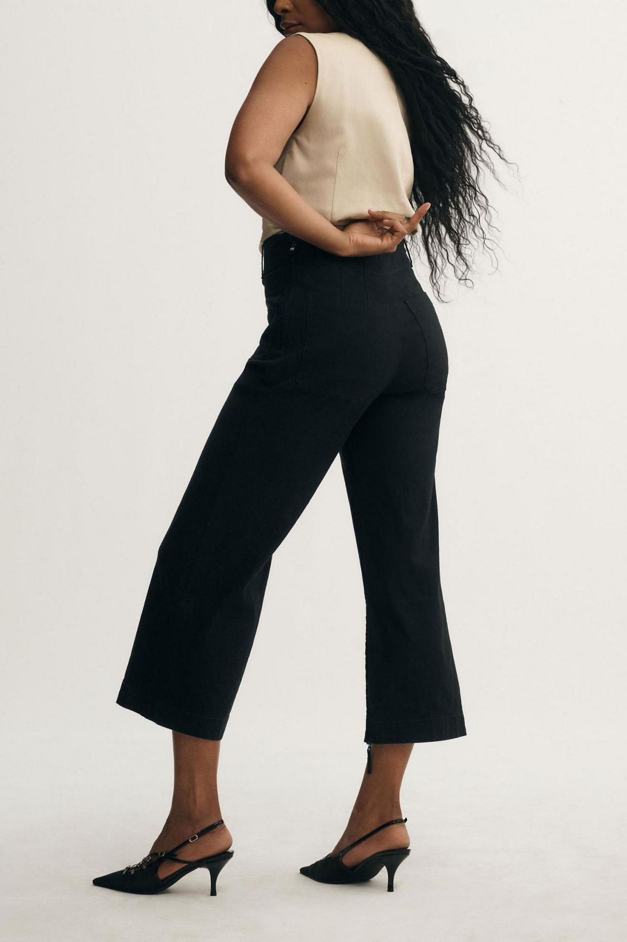 Maeve The Adaptive Colette Cropped Wide-Leg Pants