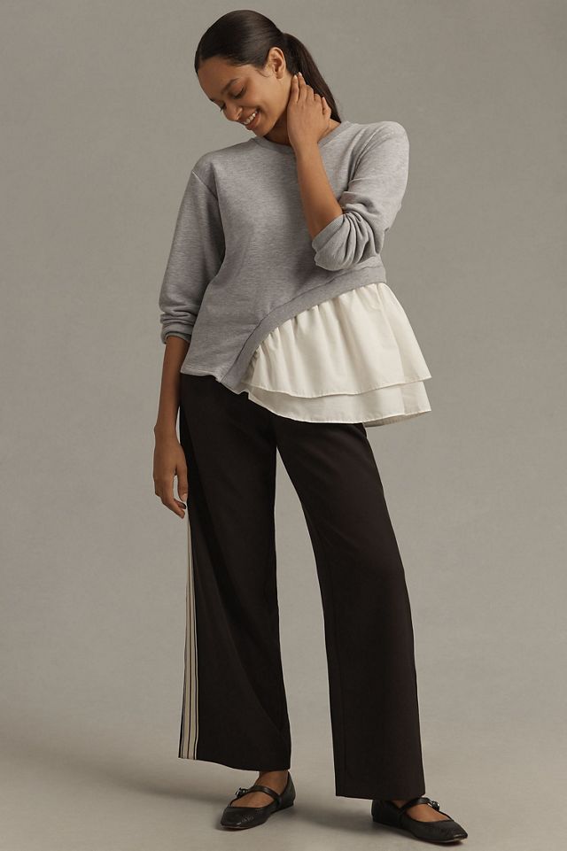 Maeve Asymmetrical Twofer Sweatshirt #2