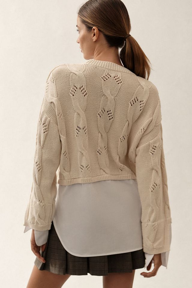 Pilcro Cable Twofer Sweater #3