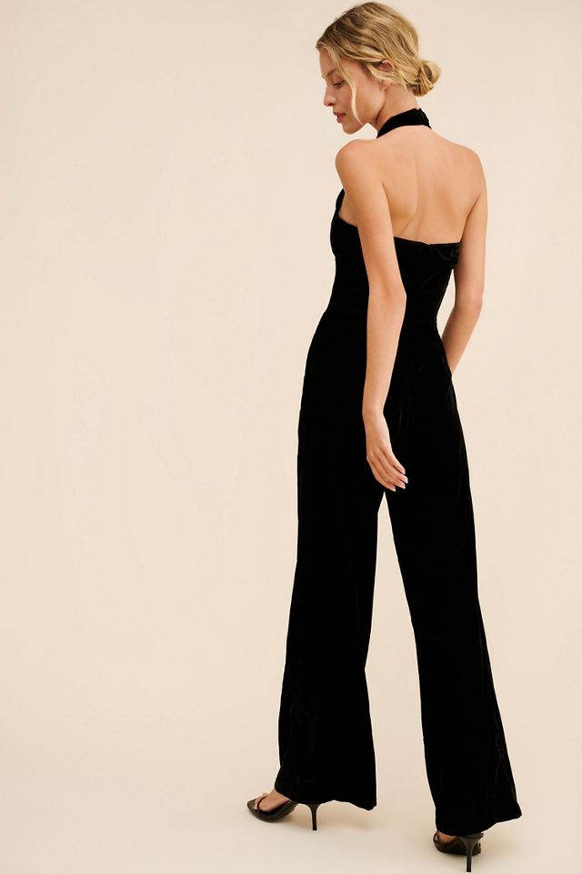 Samant Chauhan Floral Velvet Jumpsuit | Anthropologie