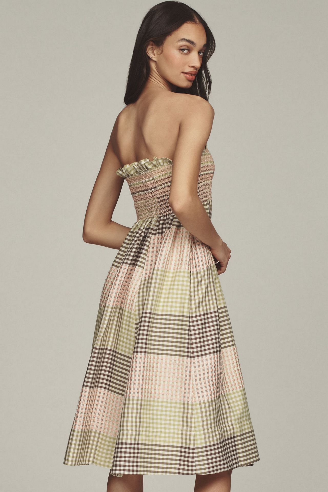 Maeve Strapless A-Line Midi Dress
