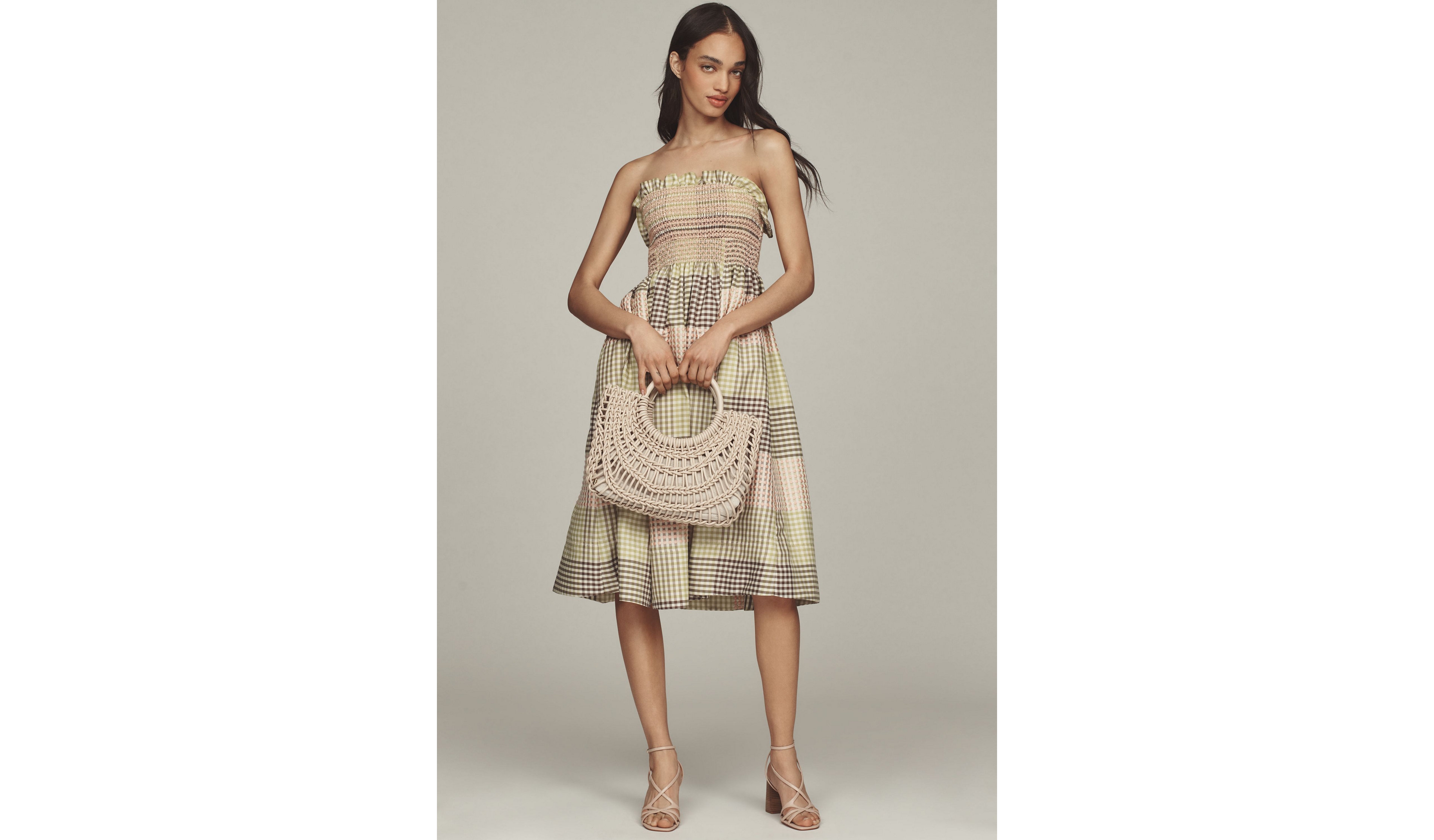 Maeve Strapless A-Line Midi Dress