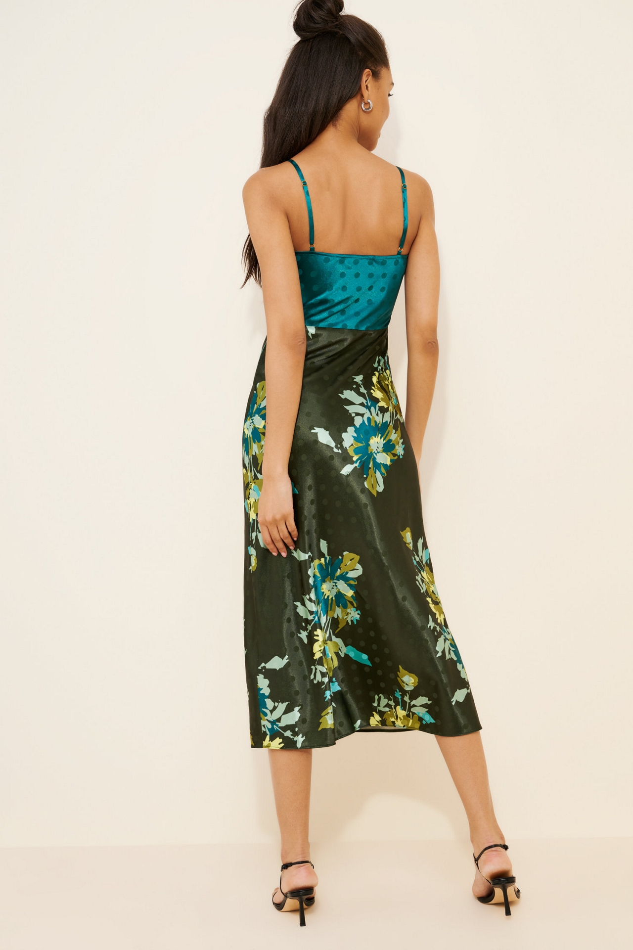 Hutch Mix Print Slip Midi Dress