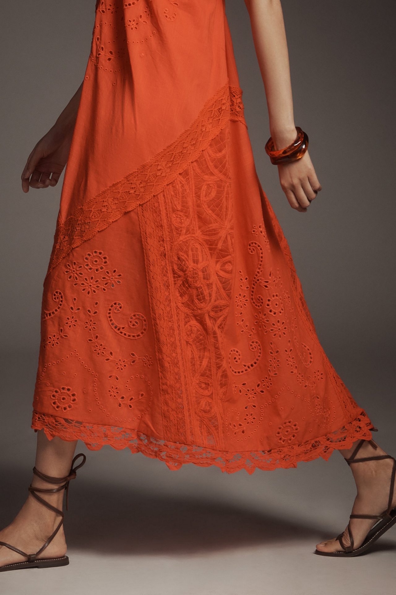 Halter Cutwork Lace Dress