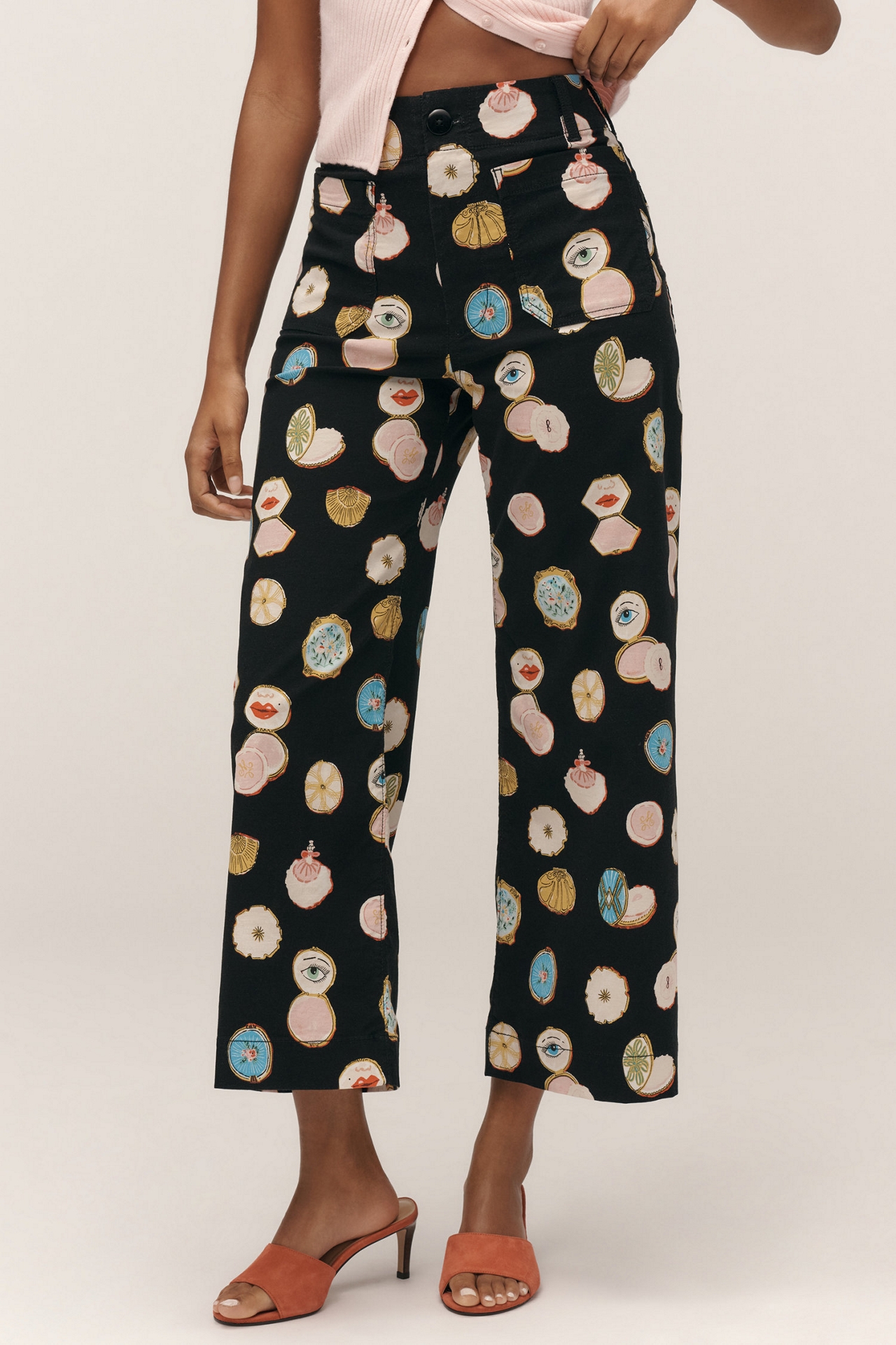 Maeve The Colette Crop Wide-Leg Pants: Danielle Kroll Edition
