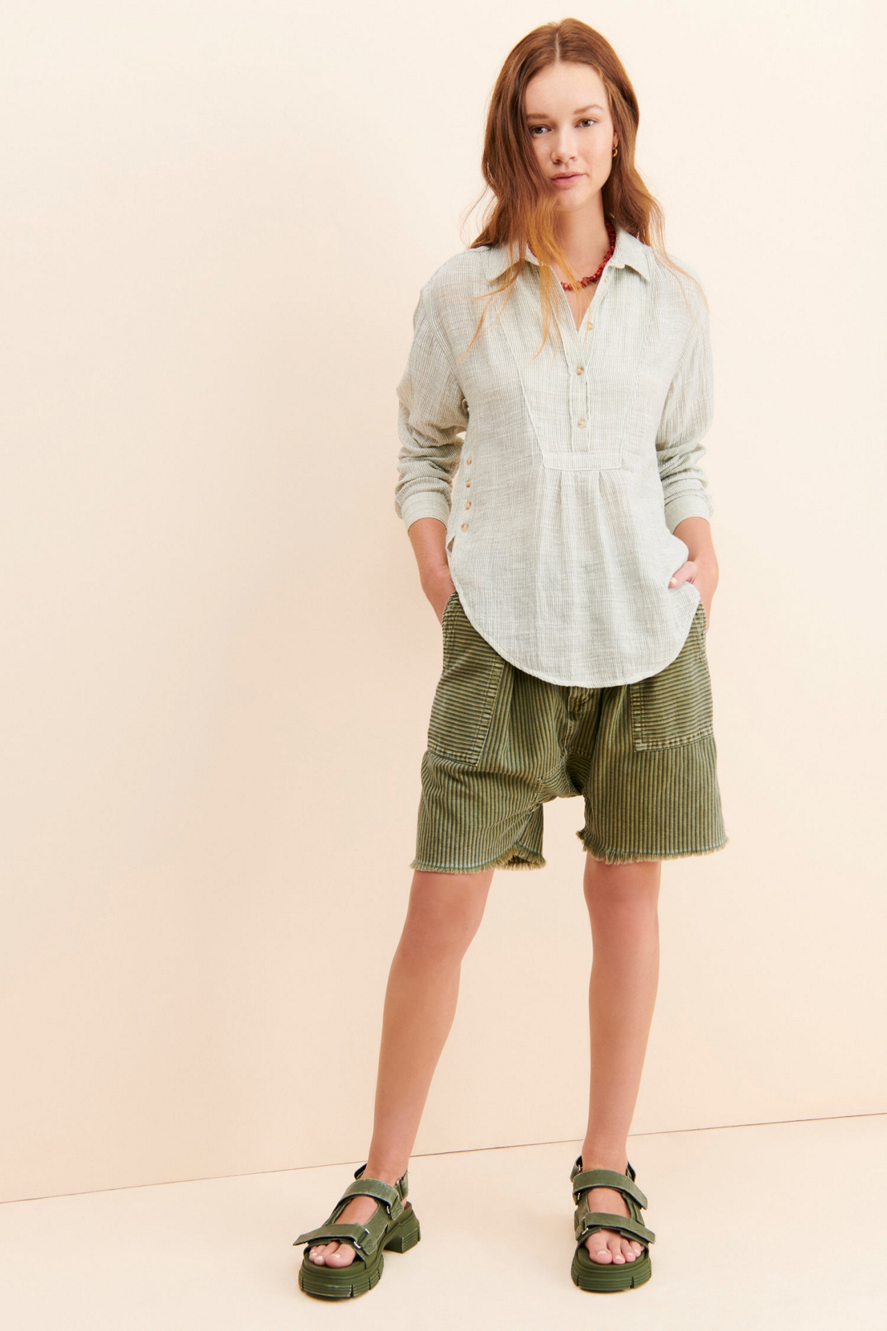Collared Popover Shirt