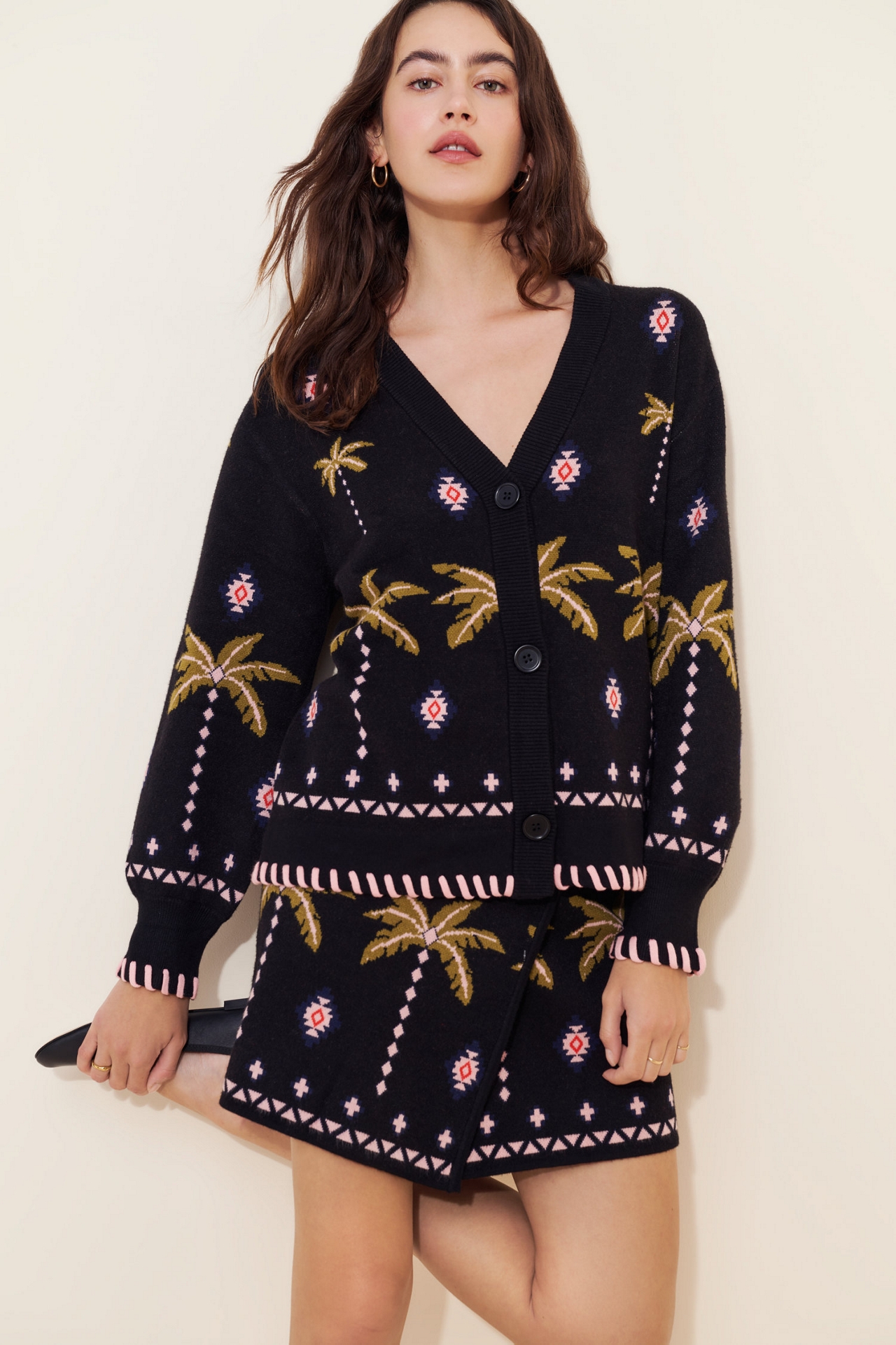 Never Fully Dressed Havana Balloon Sleeve Cardigan