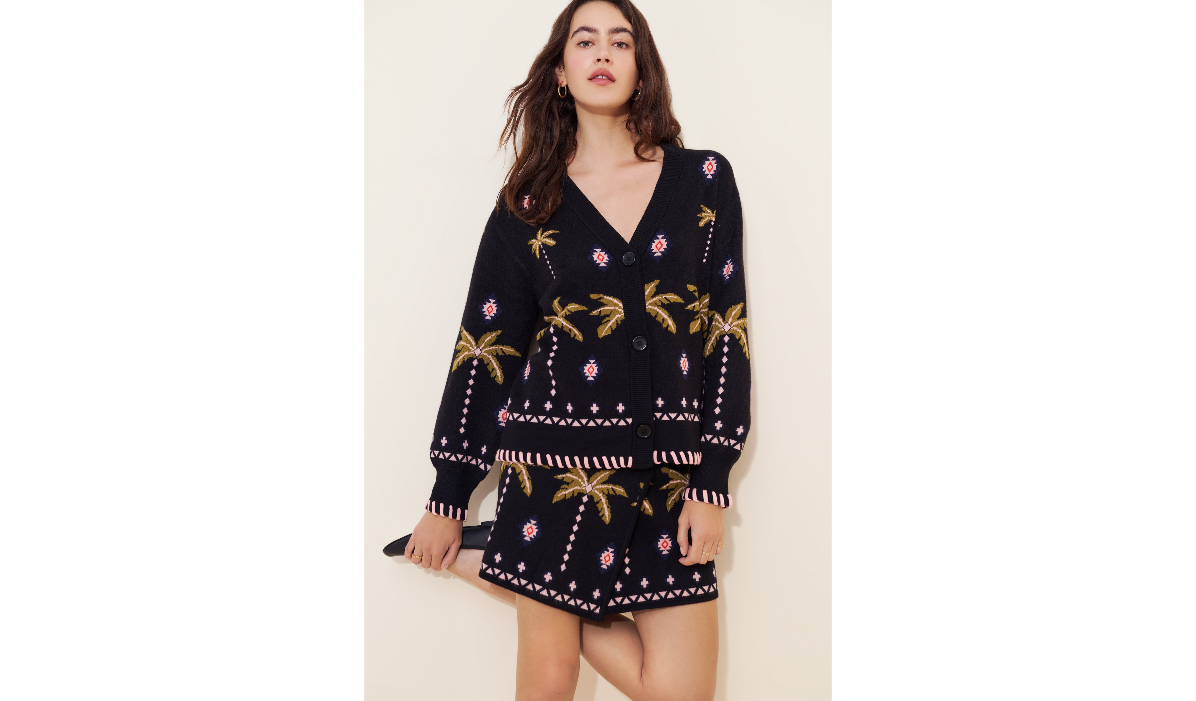 Never Fully Dressed Havana Balloon Sleeve Cardigan