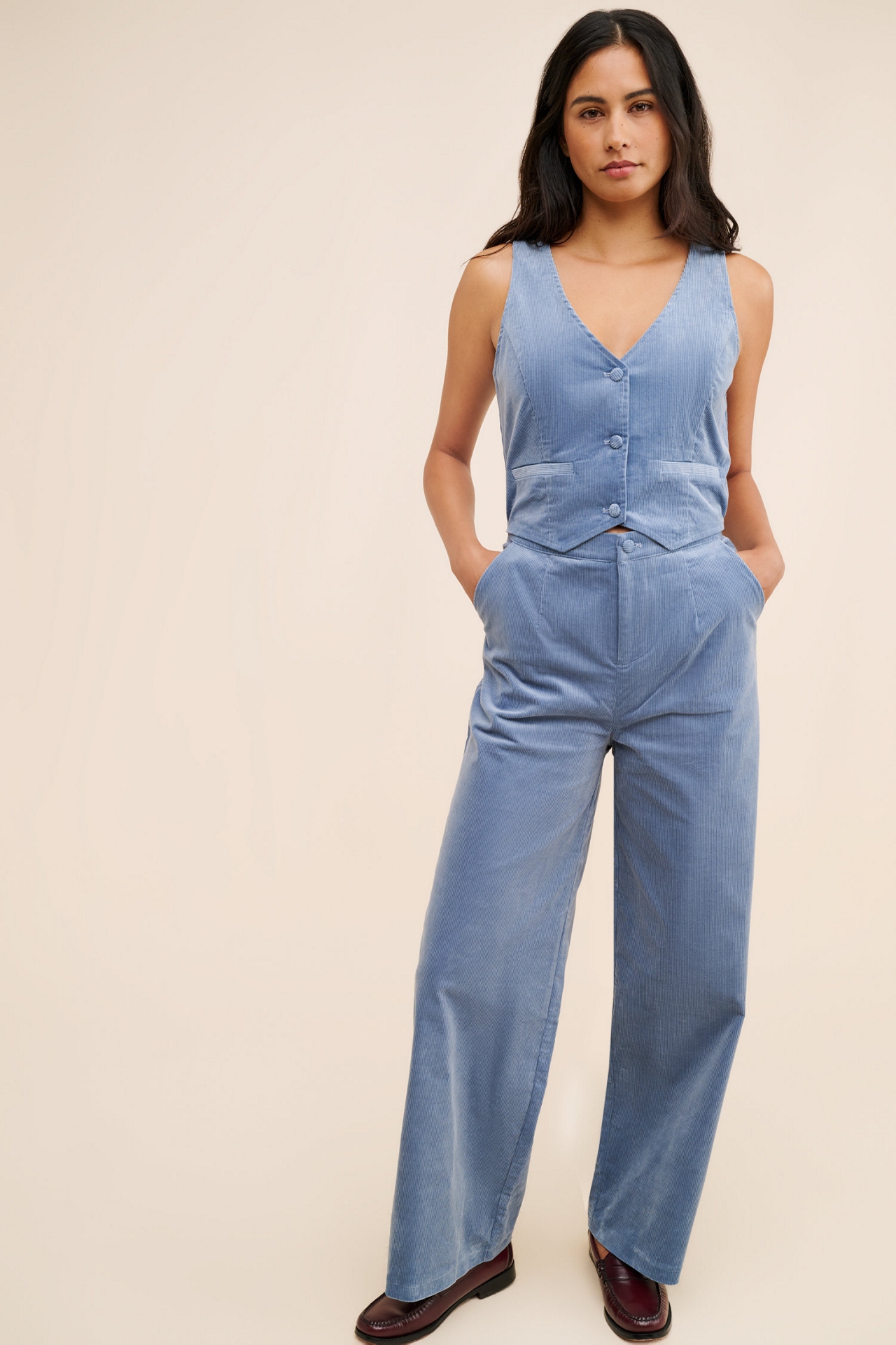 en elly Corduroy Twofer Jumpsuit