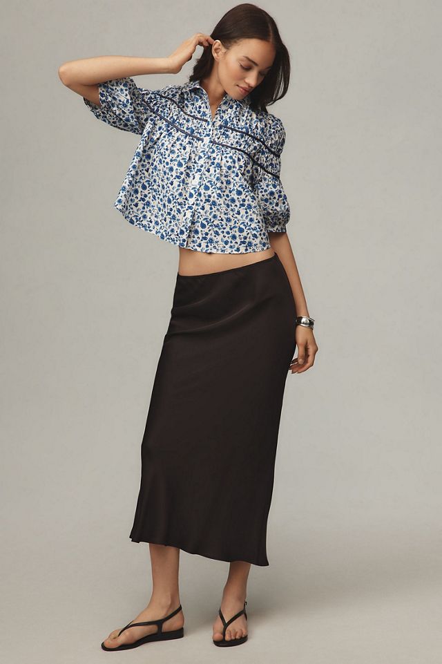 Maeve The Leandra Shirred Yoke Blouse | Anthropologie