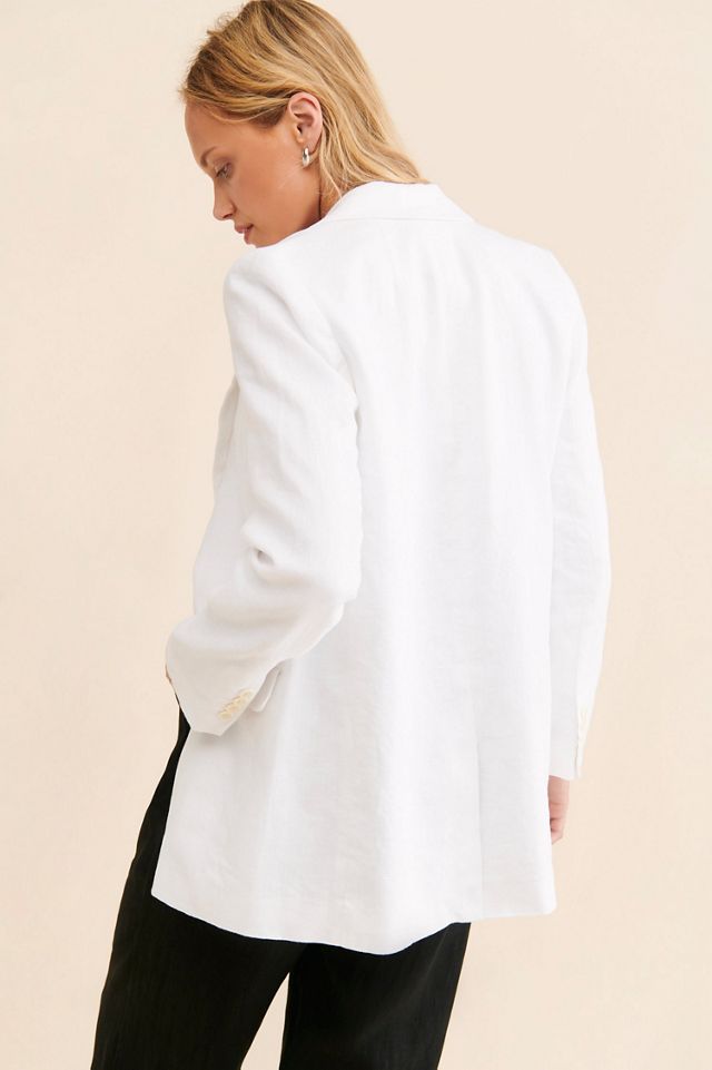 ★moon★ロンハーマンヴィンテージ リネンジャケット 白 XS Madewell Larson Linen Blazer | Anthropologie