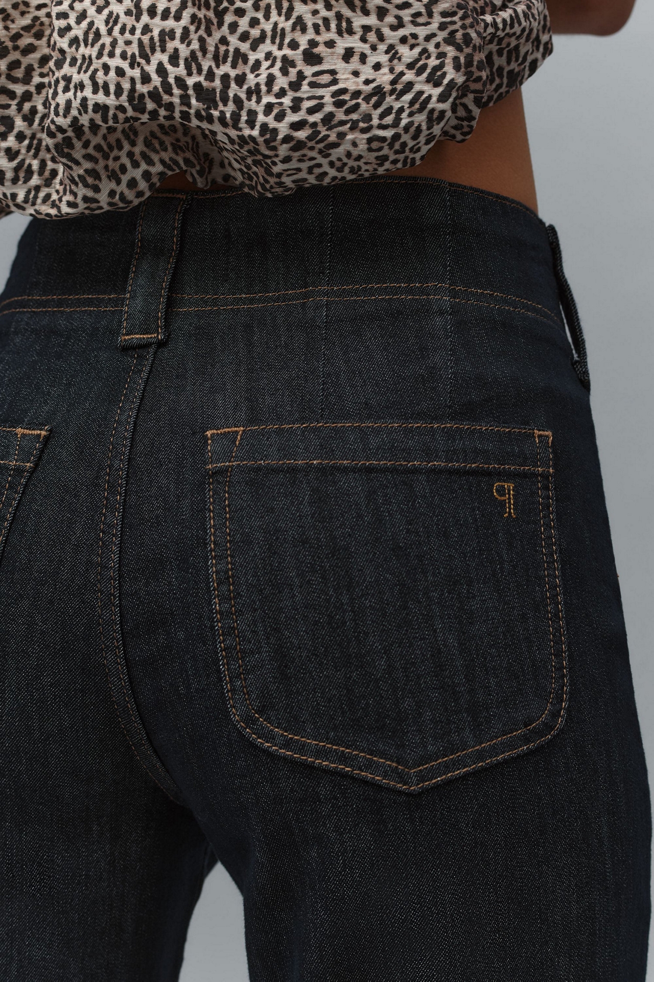 Maeve Slim 70's High-Rise Crop Flare Jeans