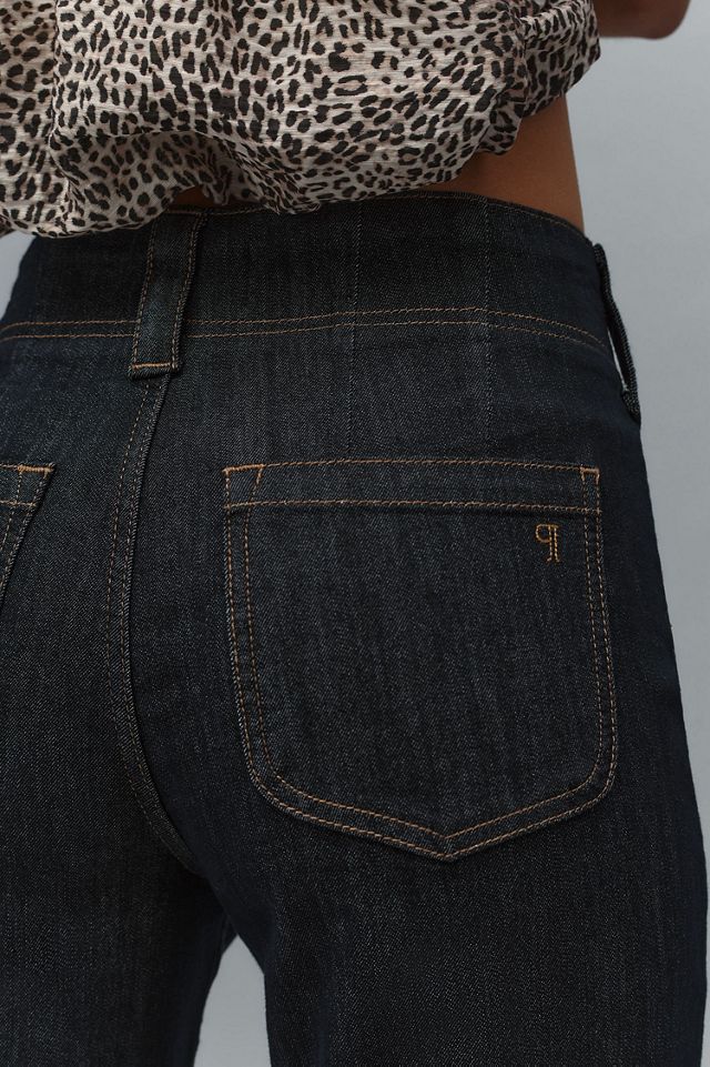 Maeve Slim 70's High-Rise Crop Flare Jeans #2