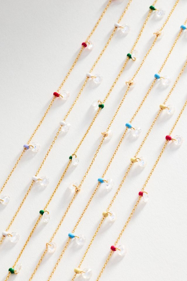 Confetti Crystal Drop Necklace #2
