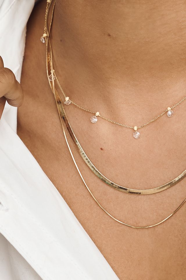 Confetti Crystal Drop Necklace #1