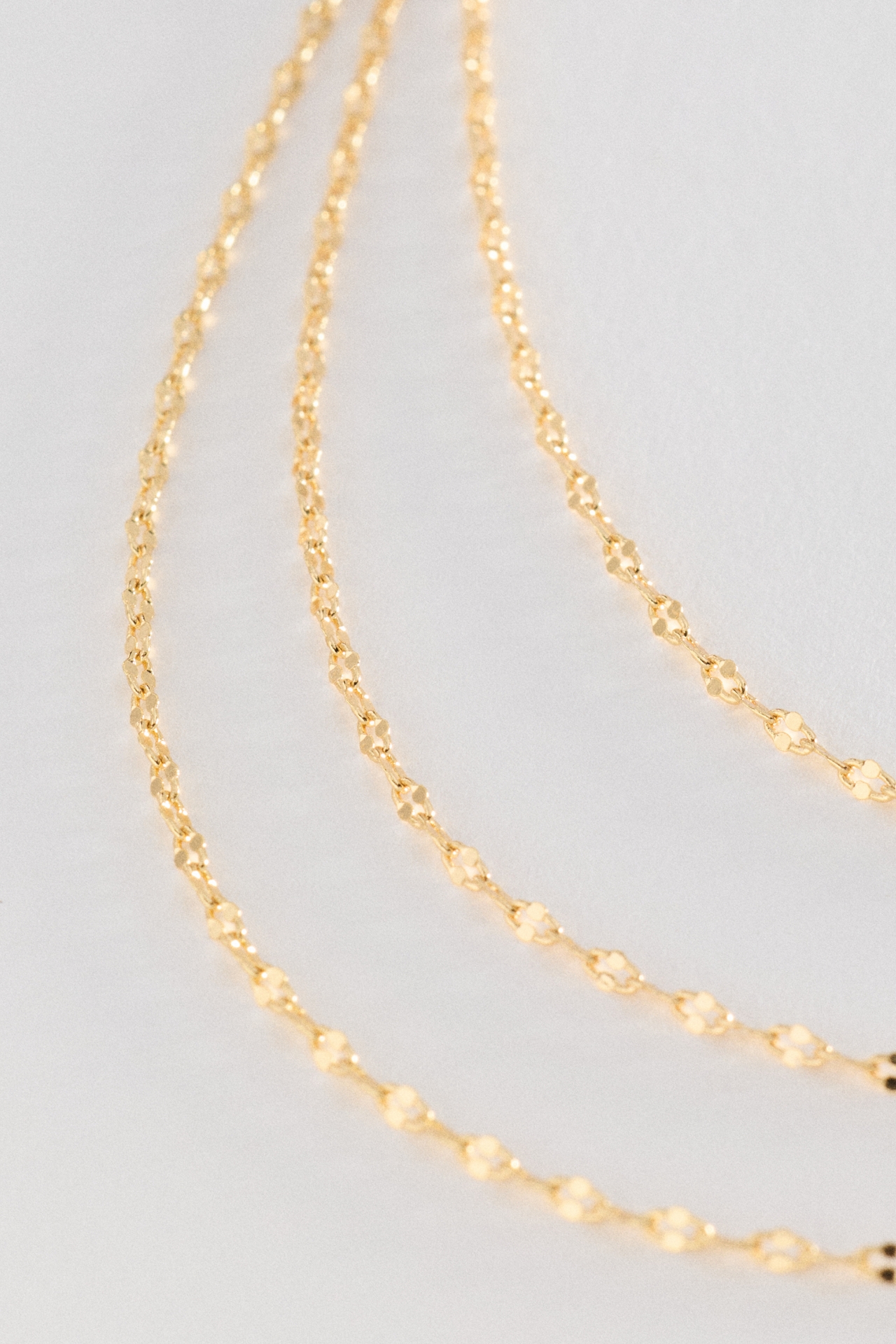 Layered Triple Chain Necklace