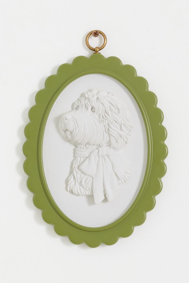 Athena Scalloped Dog Intaglio Gallery Wall Charm #1
