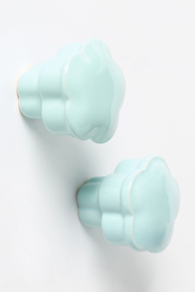 Mari Ceramic Flower Knob, Set of 2 #1