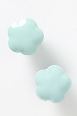 Mari Ceramic Flower Knob, Set of 2