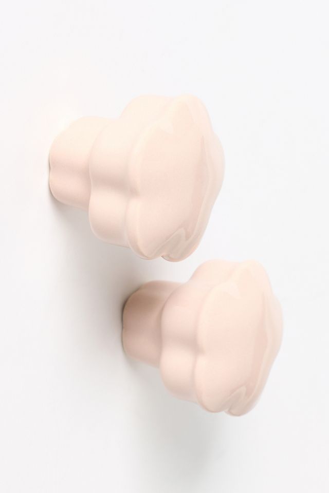 Mari Ceramic Flower Knob, Set of 2 #2
