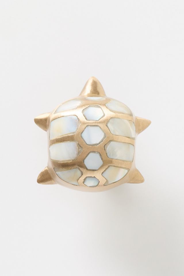 Mata Turtle Mother of Pearl Knob #1