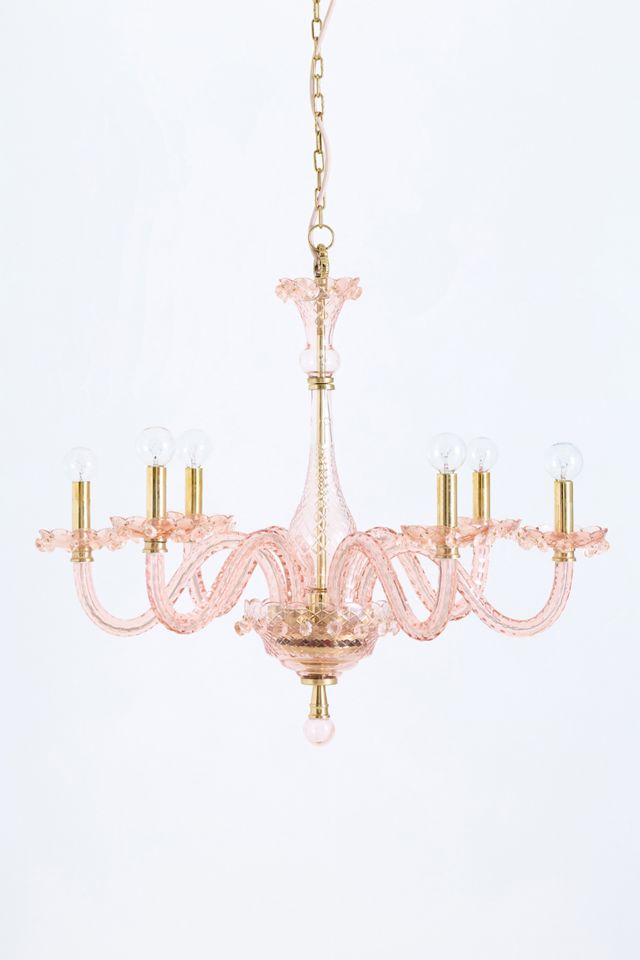 Venetian Inspired Colored Glass 6-Arm Chandelier #3