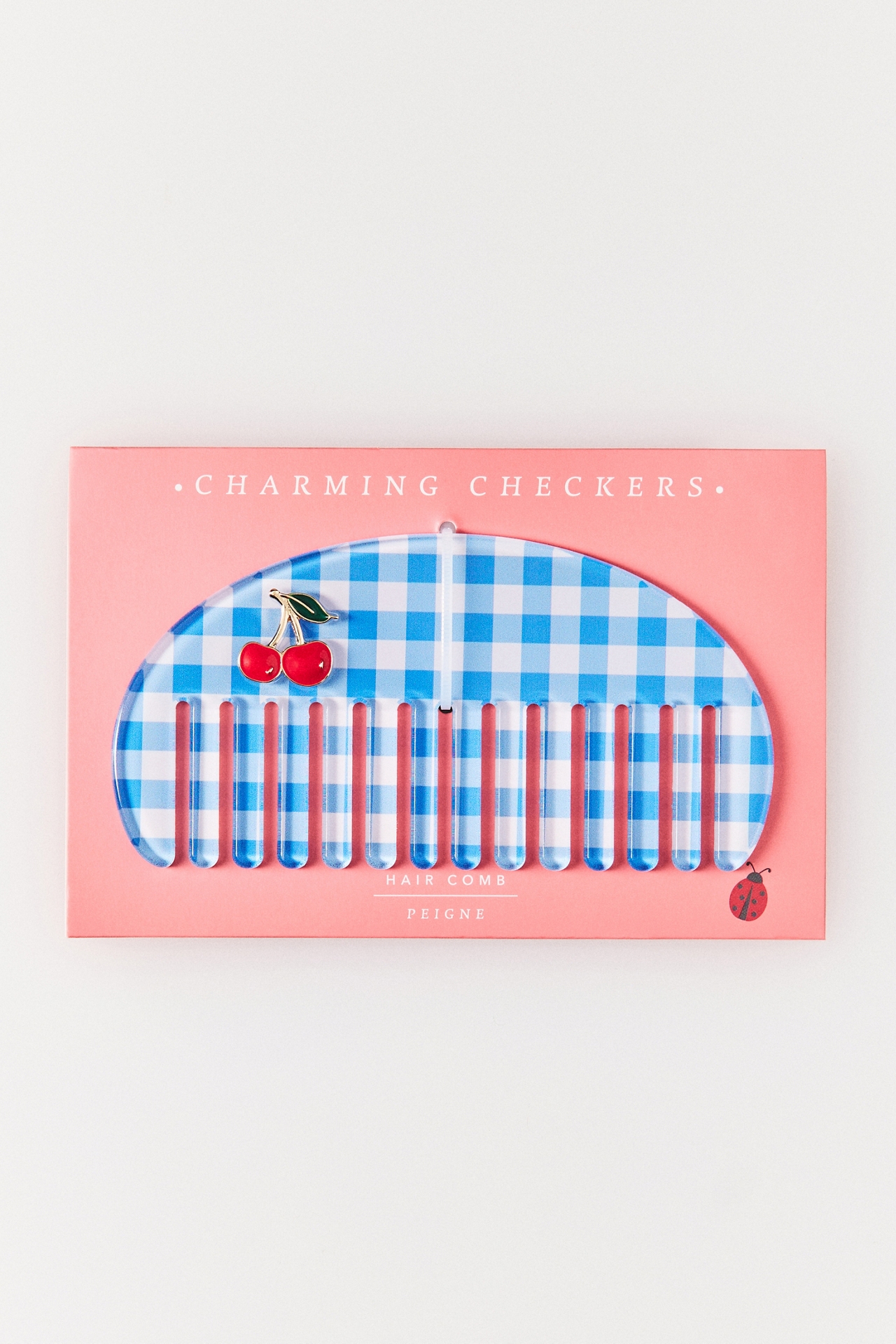 Picnic Collection Gingham Comb With Cherry Gem