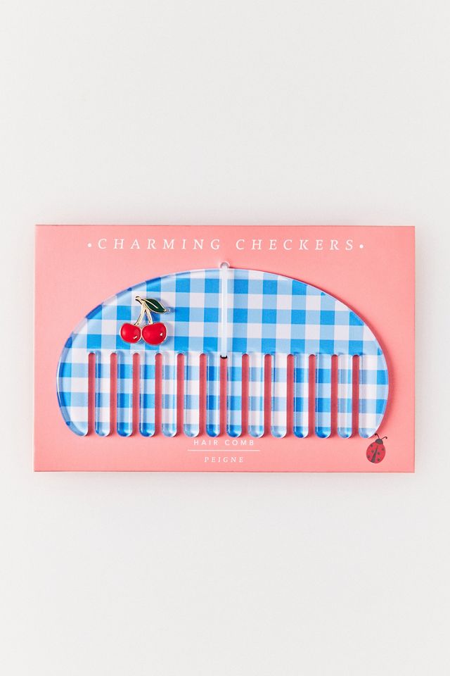 Picnic Collection Gingham Comb With Cherry Gem #1