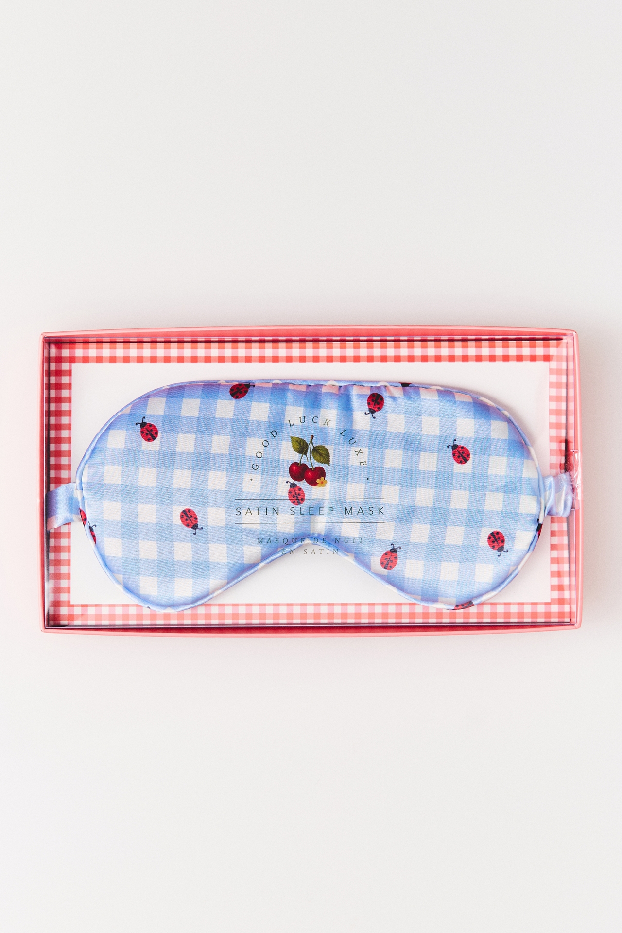 Picnic Collection Gingham Satin Sleep Mask