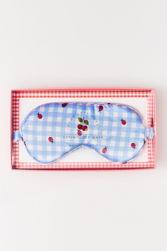 Picnic Collection Gingham Satin Sleep Mask #1