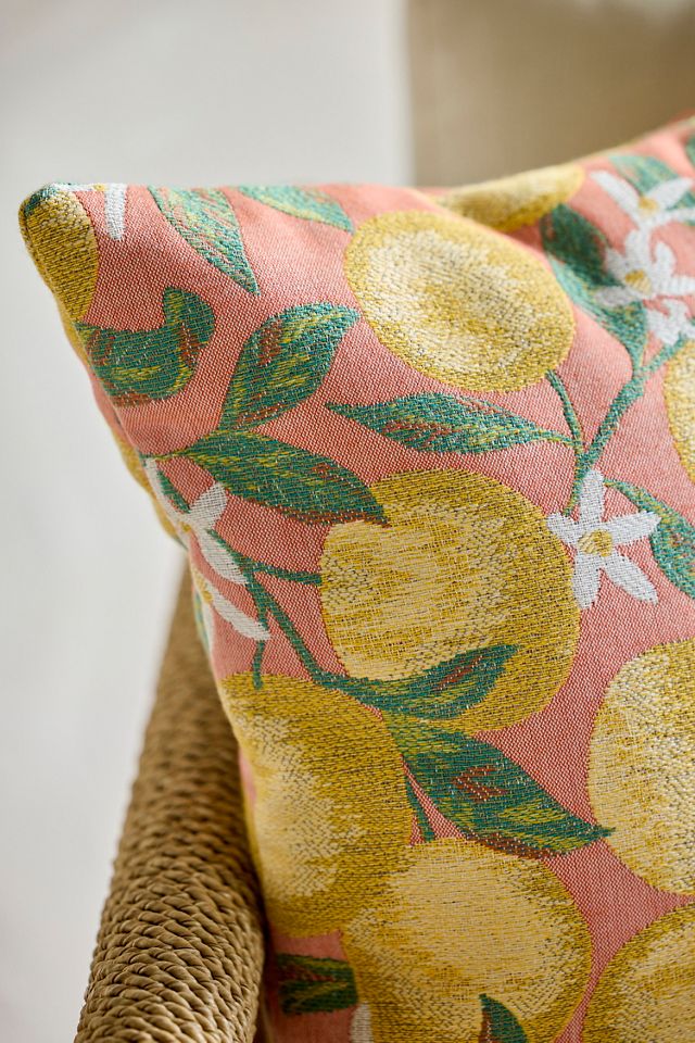 Sunbrella® Orange Blossom Outdoor Pillow #1