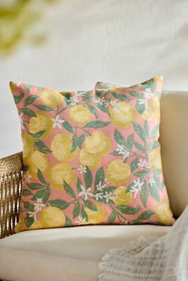 Sunbrella® Orange Blossom Outdoor Pillow