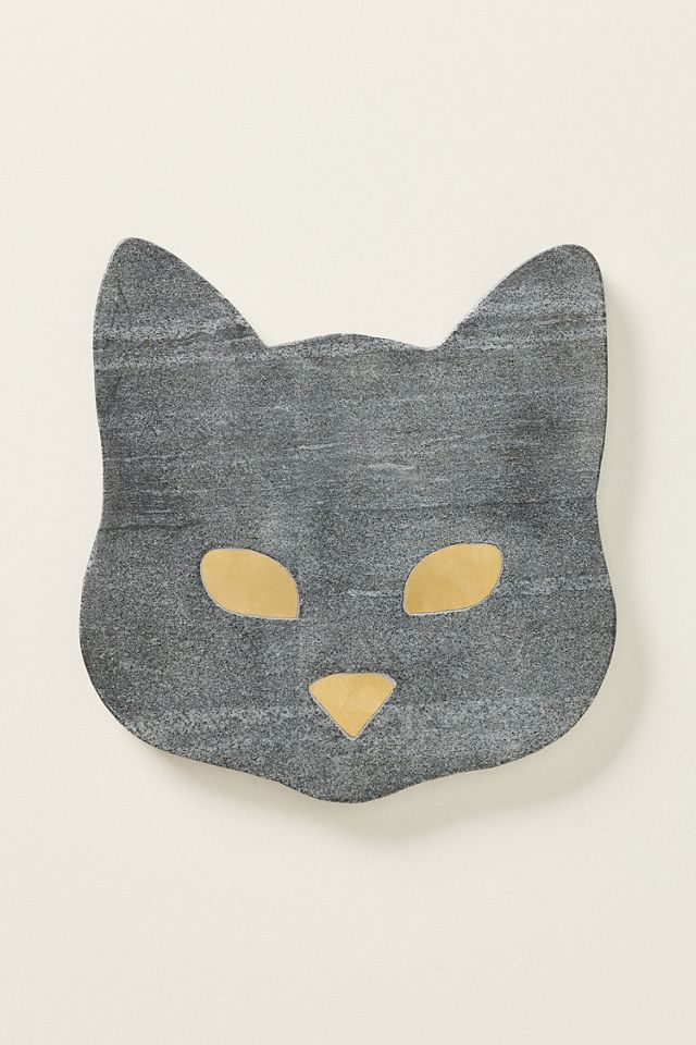 Black Cat Marble Cheese Board #1