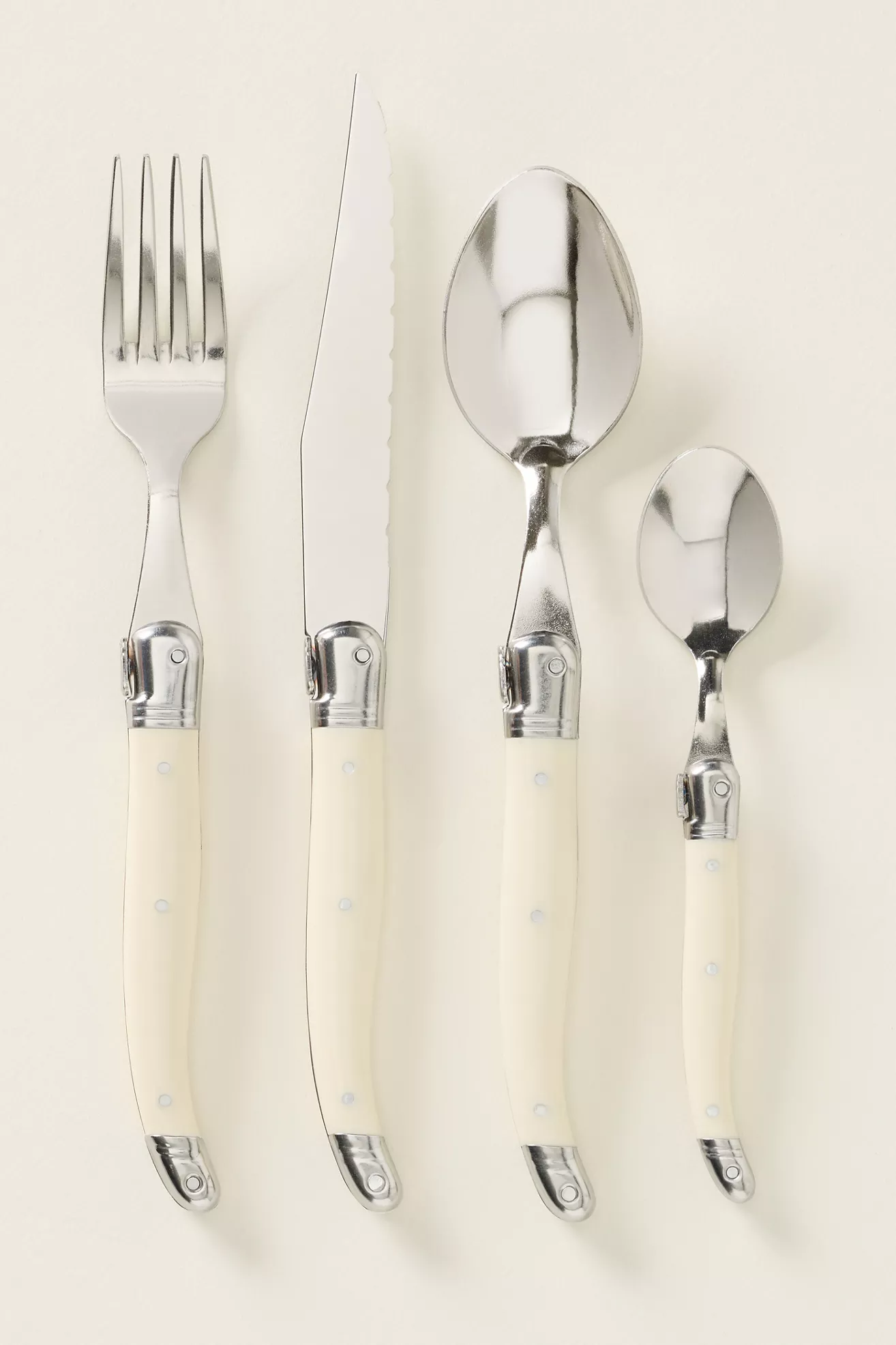 Laguiole 24-Piece Boxed Ivory Flatware Set - thumbnail 3