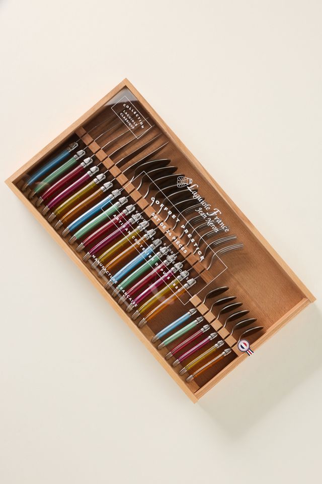 Laguiole 24-Piece Platine Rainbow Flatware Set #2