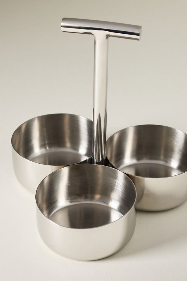 Stainless Steel Triple Nut Bowl #1