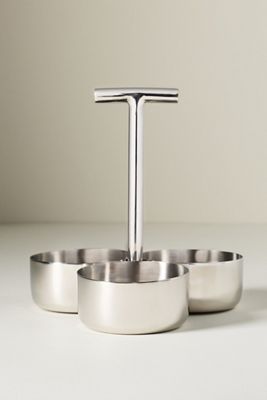 Stainless Steel Triple Nut Bowl