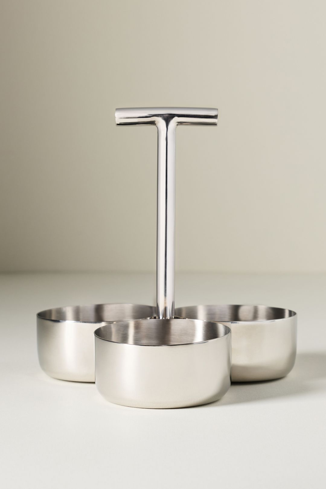 Stainless Steel Triple Nut Bowl - Silver, One Size