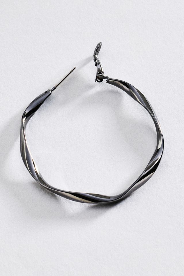 Hammered Hoop Earrings #1