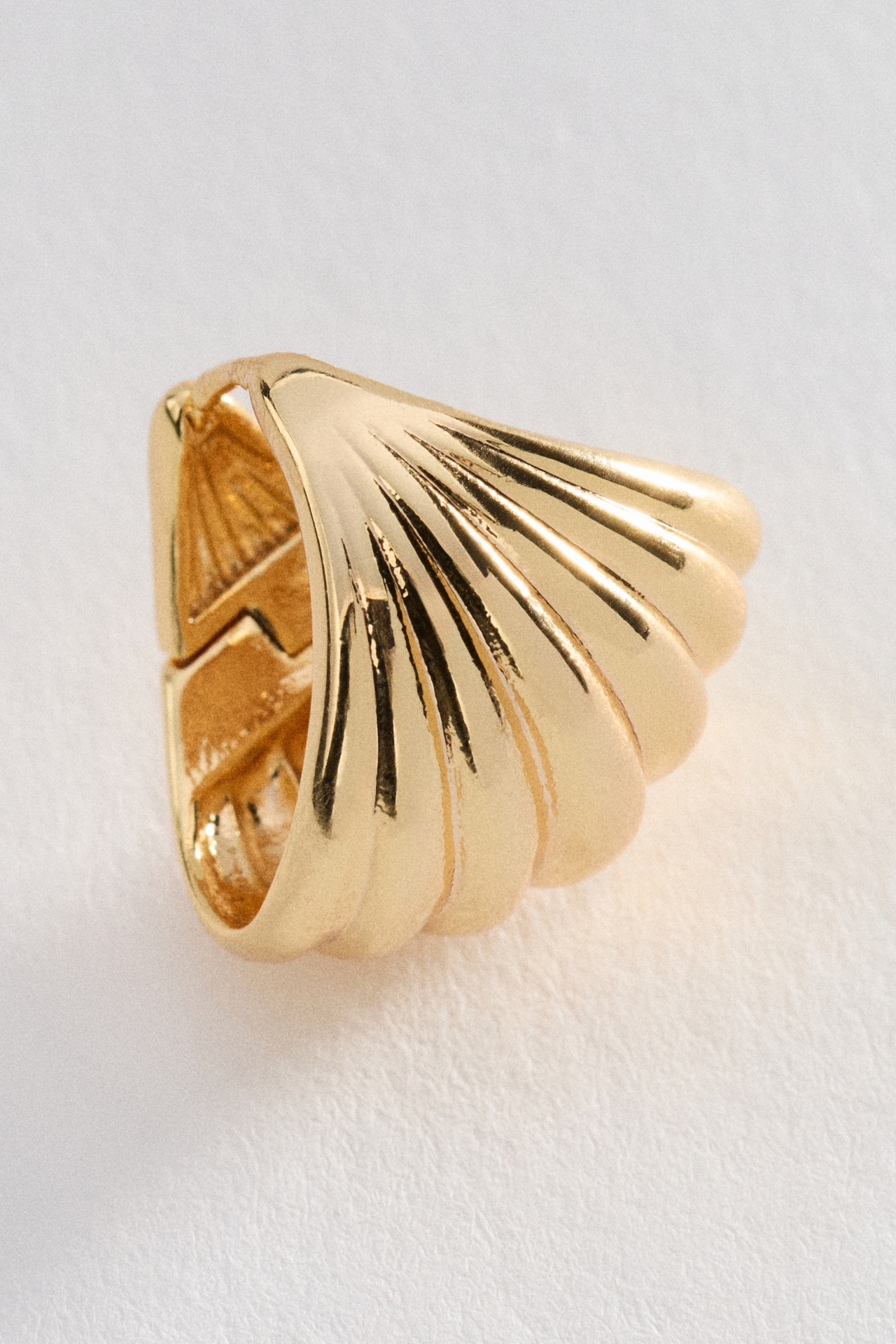 Fanned Huggie Hoop Earrings