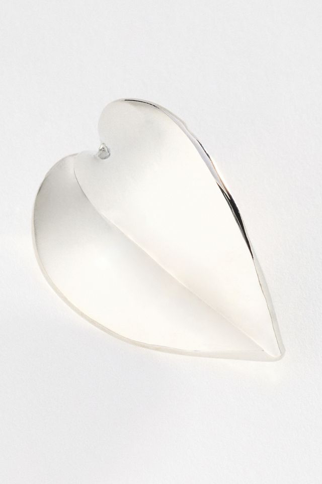 Curved Heart Statement Stud Earrings #1